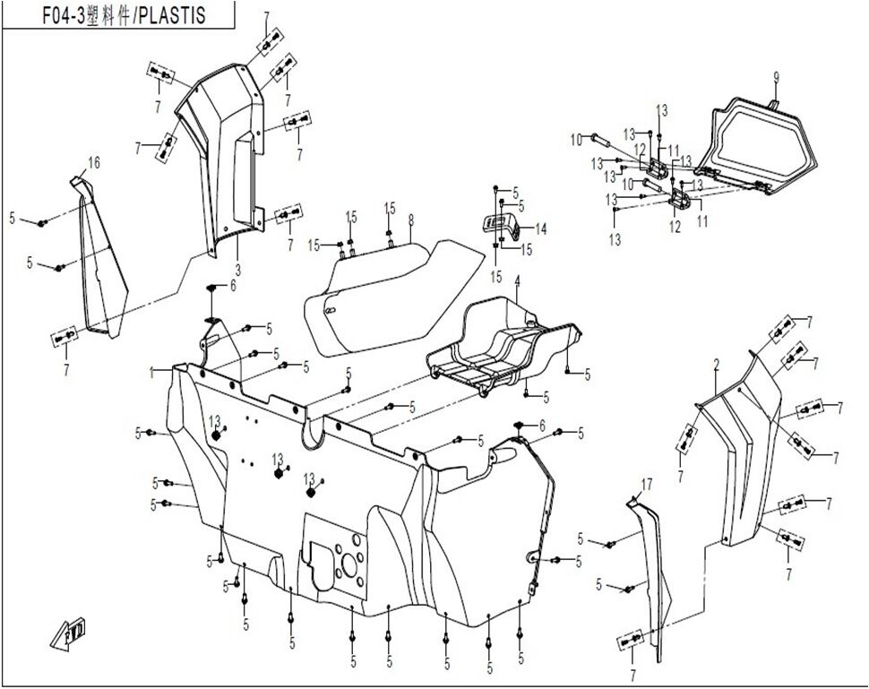 INTERIEUR P1 POUR ZFORCE 550 2015