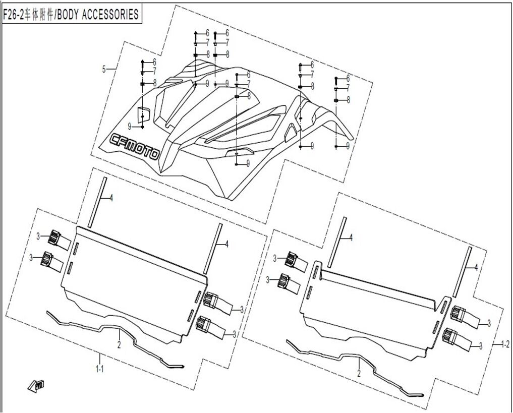 ACCESSOIRES P2 POUR ZFORCE 550 2015