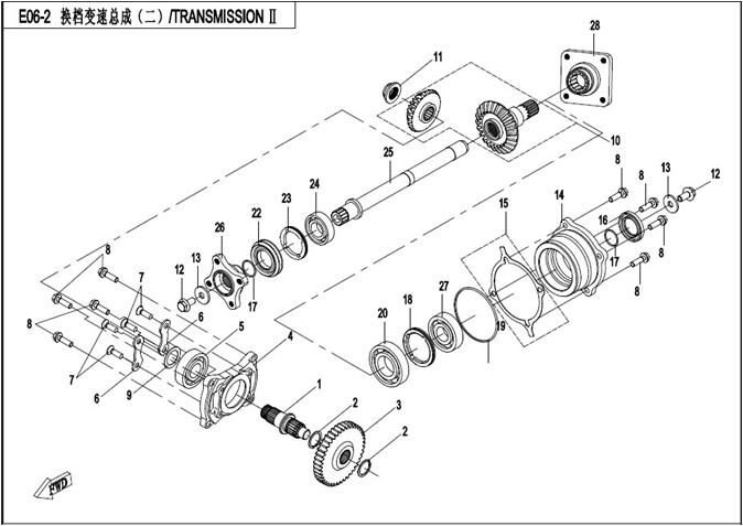 BOITE DE VITESSE 2 POUR ZFORCE 550 2015