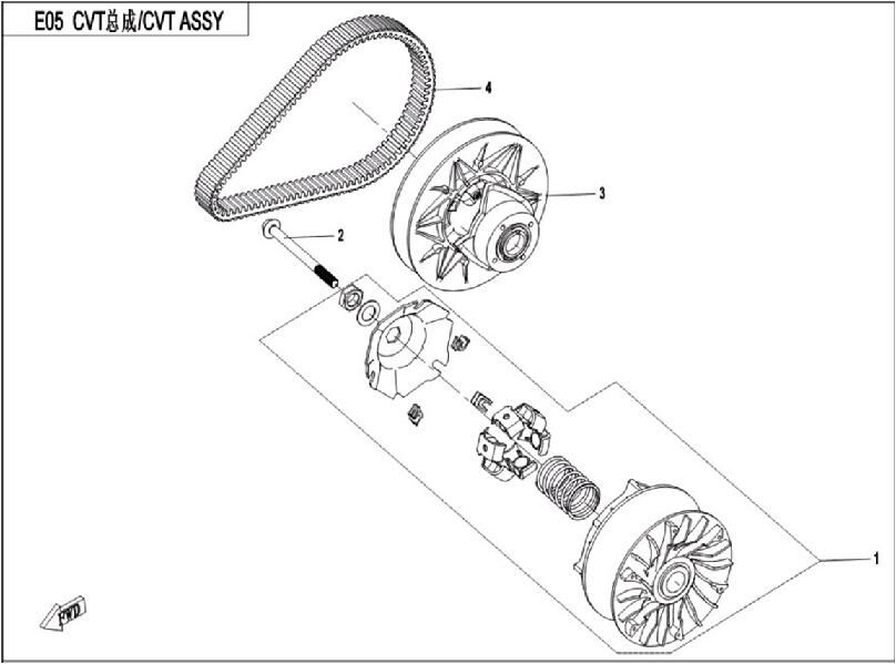 CVT POUR ZFORCE 550 2016