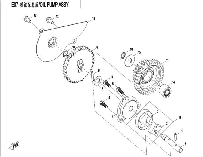 POMPE A HUILE POUR ZFORCE 550 2016