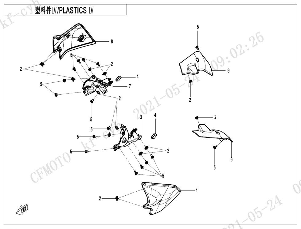 PLASTIQUES 4 SPORT POUR CF 800MT SPORT 2022