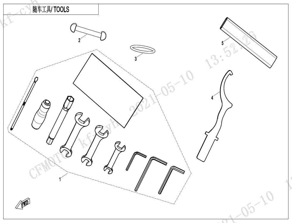 OUTILS POUR CF 800MT TOURING 2023