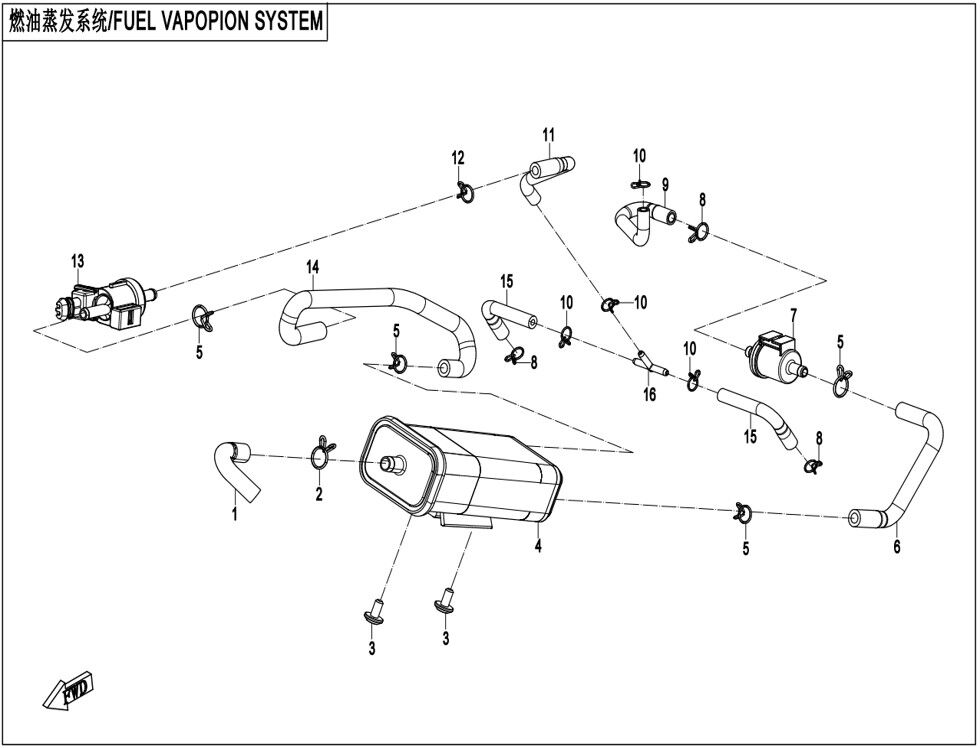 SYSTEME DE VAPORISATION DU CARBURANT POUR CF 800MT TOURING 2022