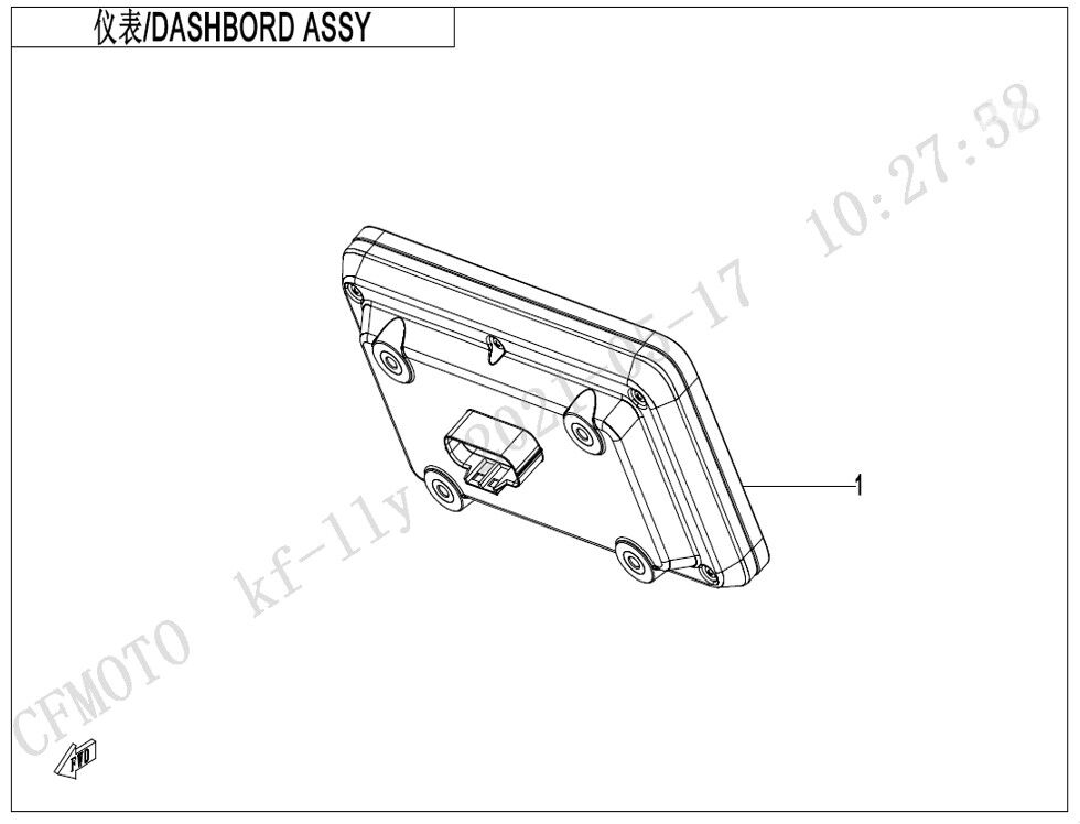 ENSEMBLE DU TABLEAU DE BORD POUR CF 800MT TOURING 2022