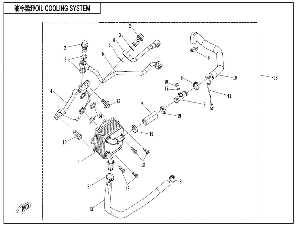 SYSTEME DE REFROIDISSEMENT DE L HUILE POUR CFORCE 1000 T3 EPS 2024
