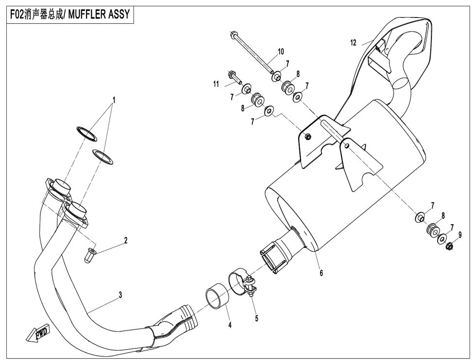 SILENCIEUX POUR CF 650 NK A2 FACELIFT 2021