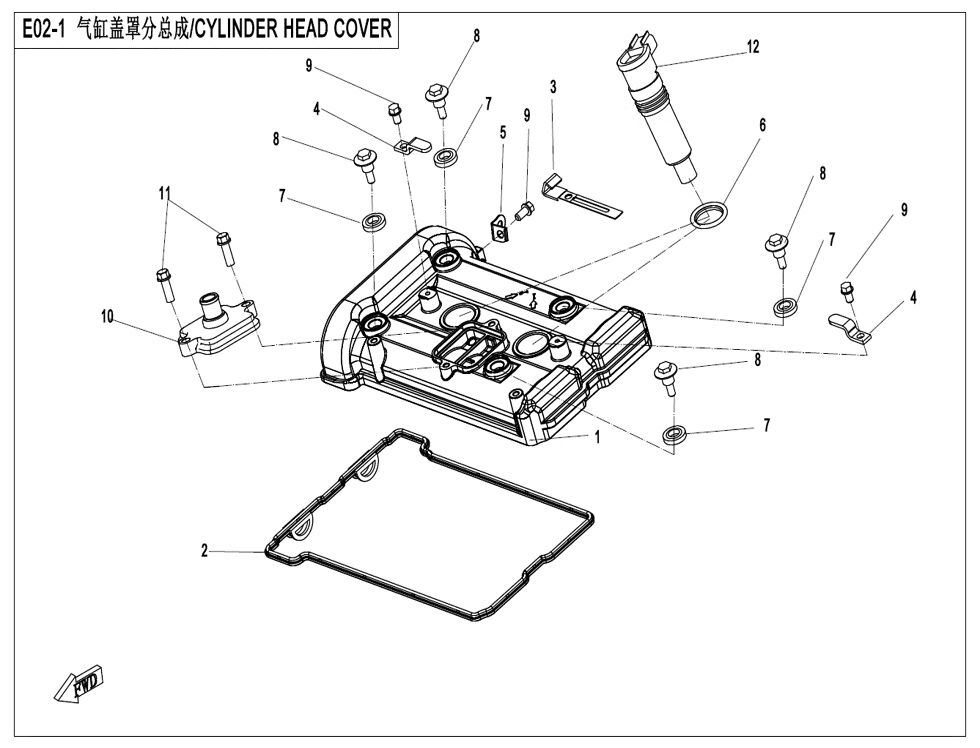 COUVRE CULASSE POUR CF 650GT A2 AVEC VALISES 2021