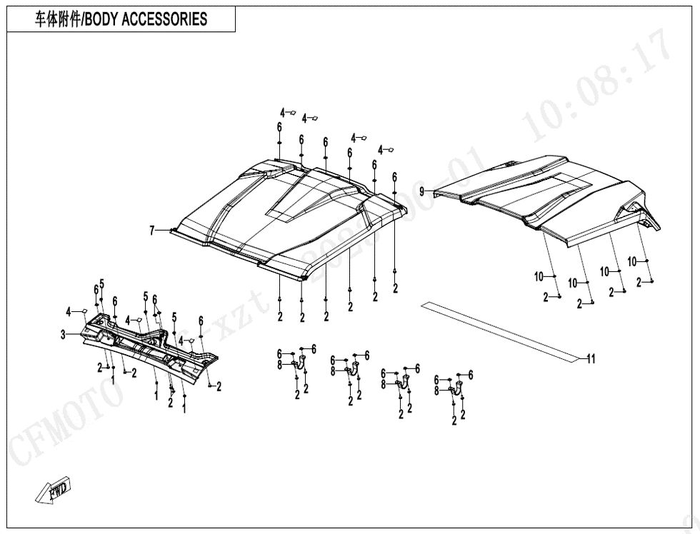 ACCESSOIRES DE CARROSSERIE POUR ZFORCE 950 SPORT 4 PLACES 2024