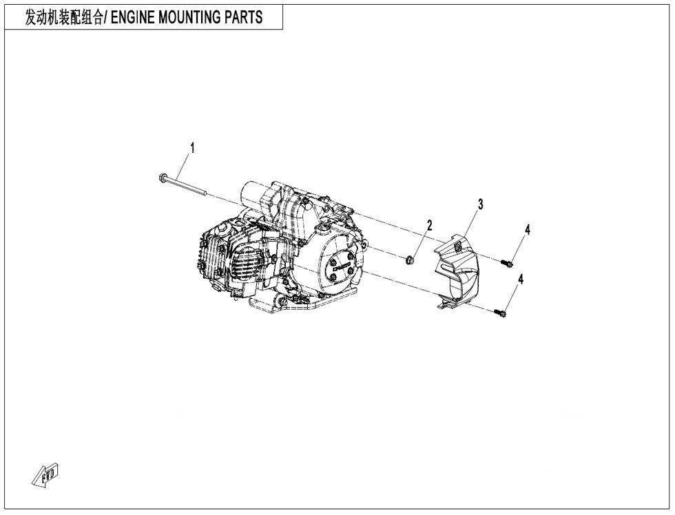 PIECES DE SUPPORT MOTEUR POUR CFORCE 110 KID THERMIQUE 2024