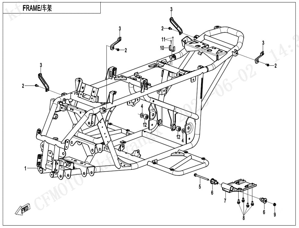 CHASSIS POUR CFORCE 110 KID BASIC 2024