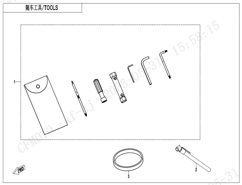 OUTILS POUR CFORCE 110 KID BASIC 2024