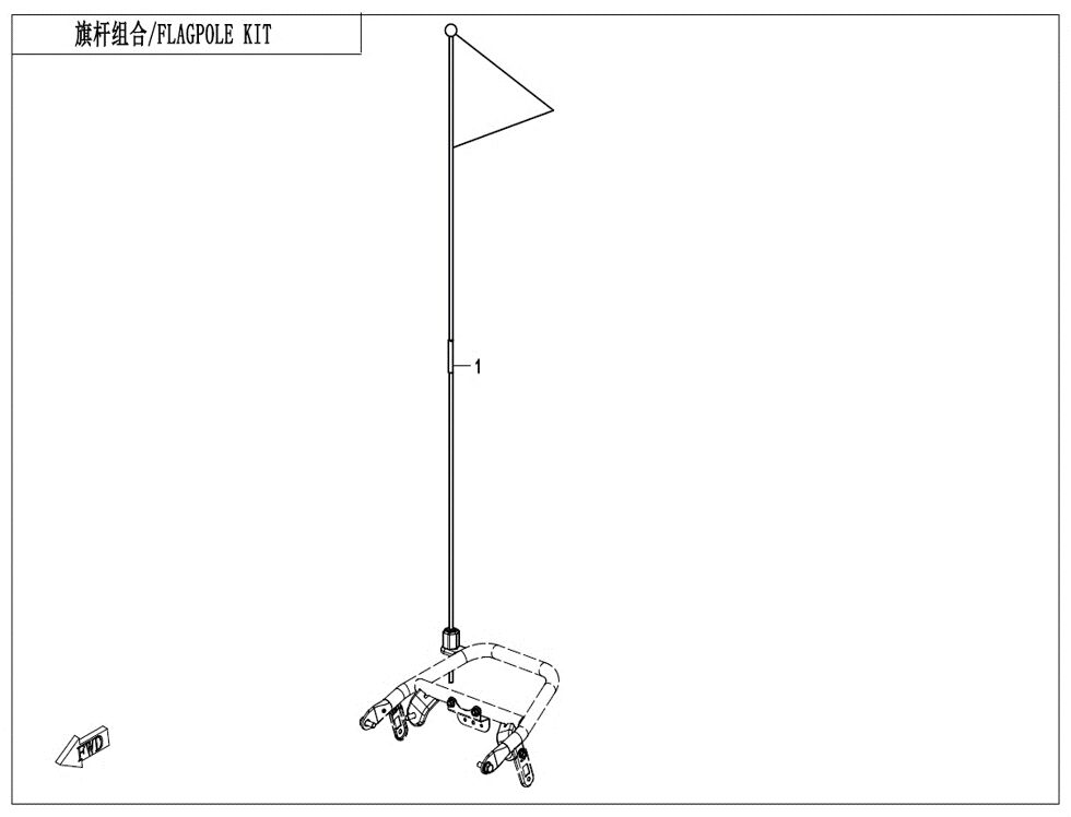 KIT CHEVALET DE DRAPEAU POUR CFORCE ENFANT ELECTRIQUE Y15 2025
