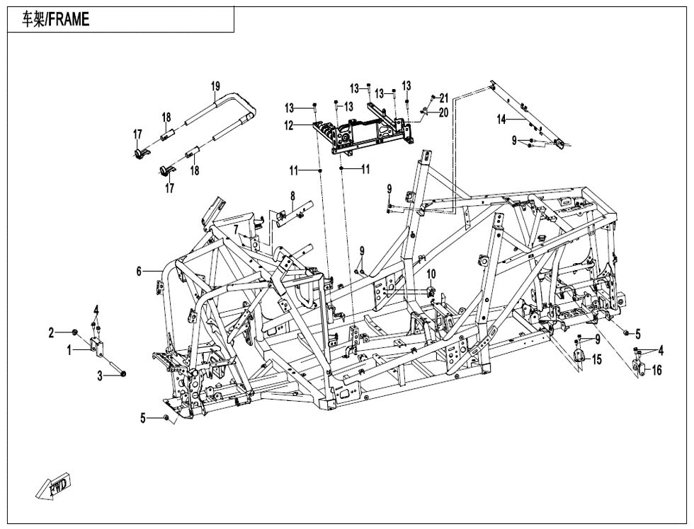 CHASSIS POUR ZFORCE 950 SPORT 2024