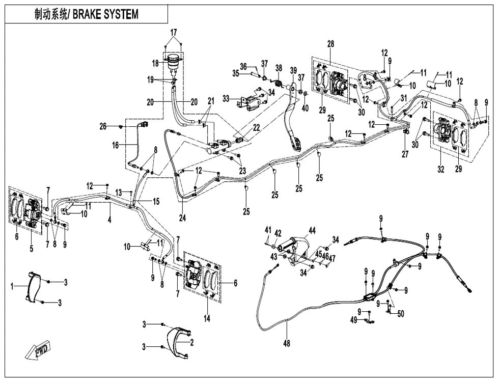 SYSTEME DE FREINAGE POUR ZFORCE 950 SPORT 2024