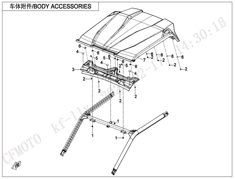 ACCESSOIRES DE CARROSSERIE POUR ZFORCE 950 SPORT 2024