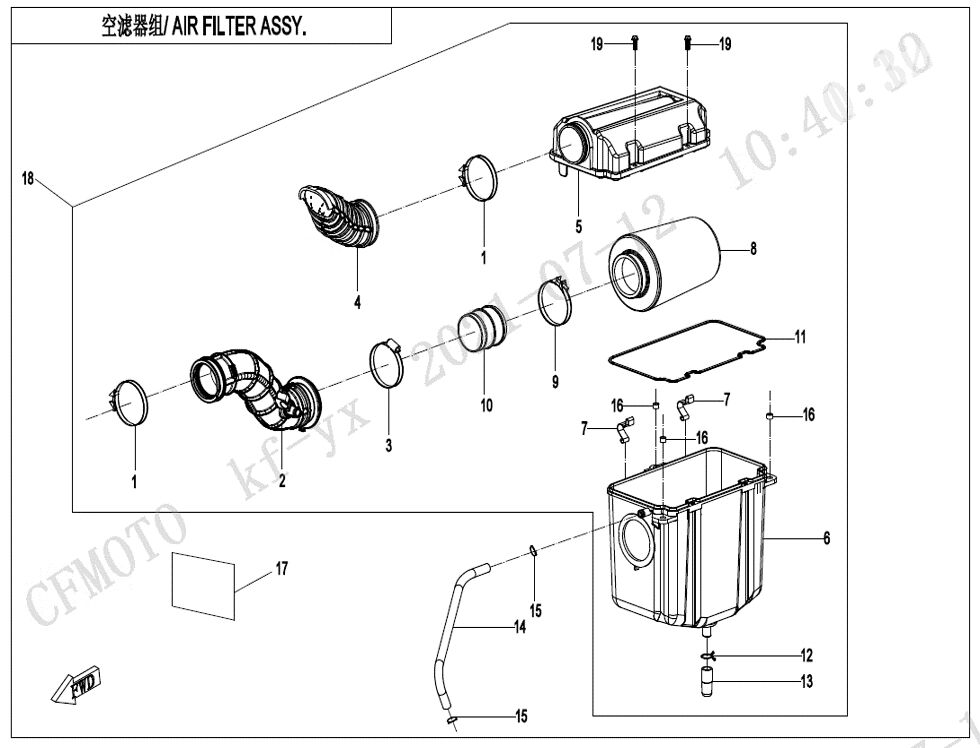 ENSEMBLE FILTRE A AIR POUR CFORCE 625 L7E EPS 2024