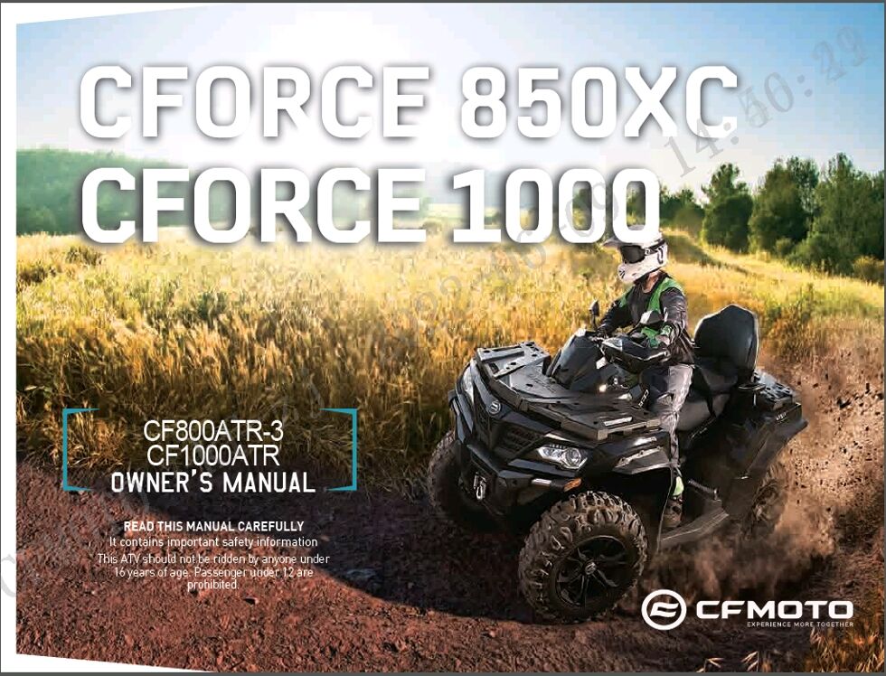 MANUEL PROPRIETAIRE POUR CFORCE 850 T3 EPS AVEC DIFF ARRIERE 2023