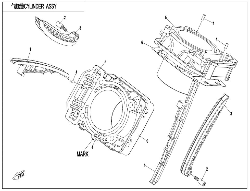 BLOC CYLINDRES POUR CFORCE 850 T3 EPS AVEC DIFF ARRIERE 2023