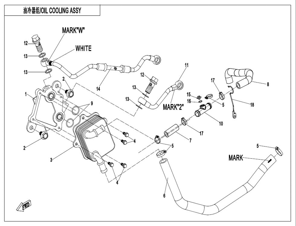 SYSTEME DE REFROIDISSEMENT DE L HUILE POUR CFORCE 850 T3 2023