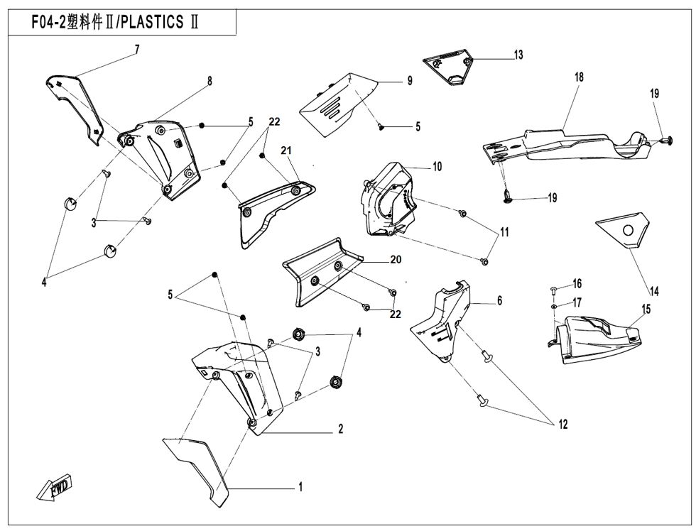 PLASTIQUES 2 POUR CF 700CL X HERITAGE 2024
