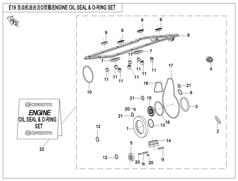 KIT DE JOINT D HUILE MOTEUR ET DE JOINT TORIQUE POUR CF 700CL X HERITAGE 2023