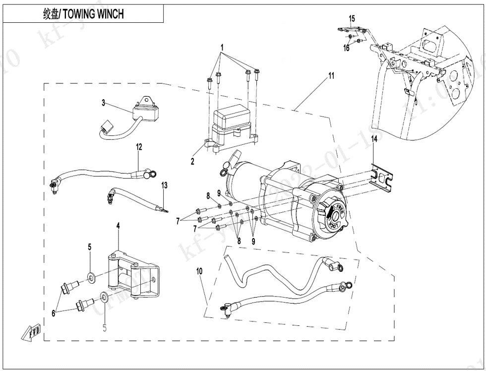 TREUIL DE REMORQUAGE POUR CFORCE 450 T3 COURT EXPERT 2023