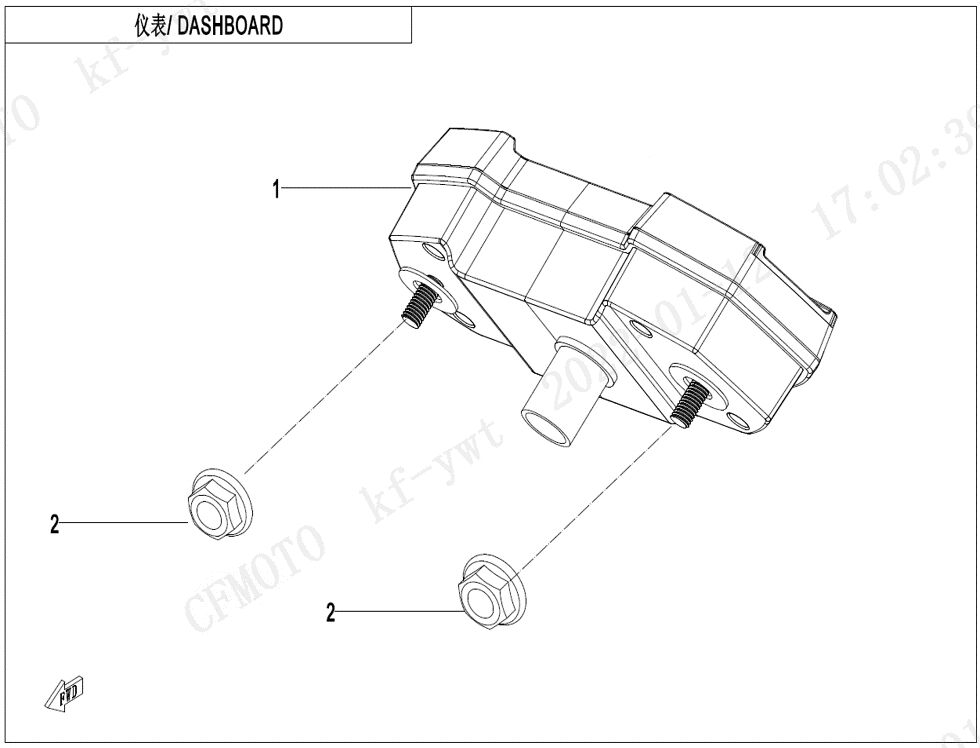 TABLEAU DE BORD POUR CFORCE 520 L7 COURT EXPERT 2023