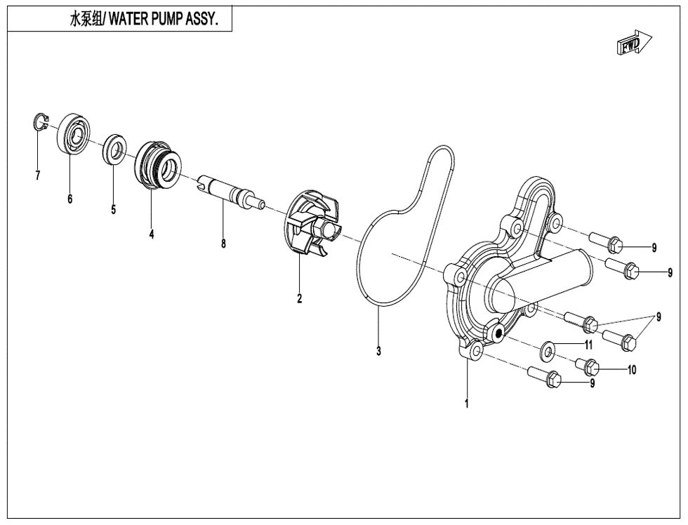 ENSEMBLE DE POMPE A EAU POUR UFORCE 600 2024