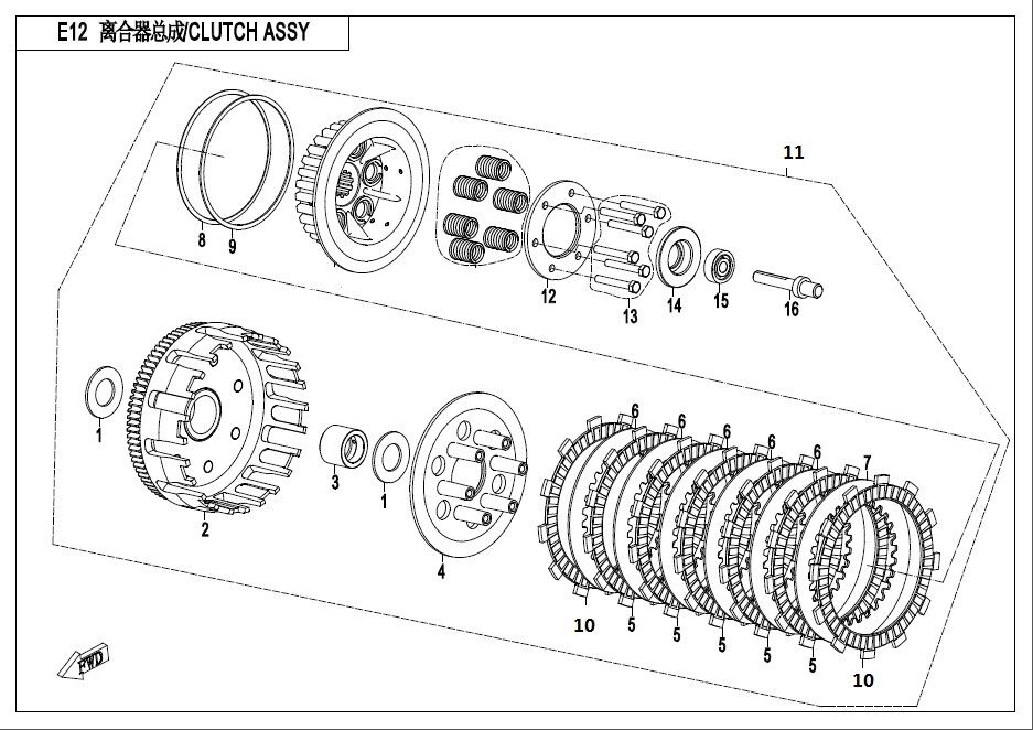 EMBRAYAGE POUR CF 300NK 2021