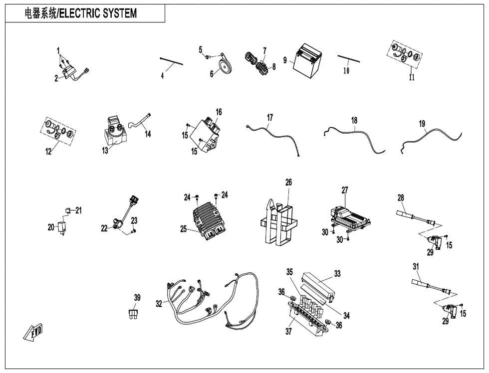 SYSTEME ELECTRIQUE POUR CFORCE 1000 T3 EPS 2023