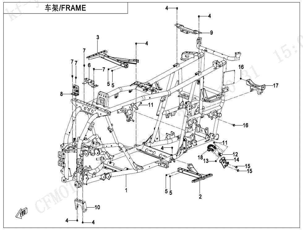 CHASSIS POUR CFORCE 520 T3 COURT EPS LTD 2024