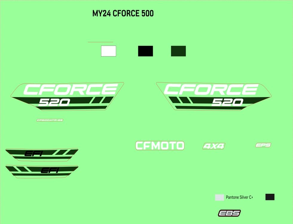 KITS D AUTOCOLANTS NEBULA BLACK POUR CFORCE 520 T3 COURT EPS LTD 2024