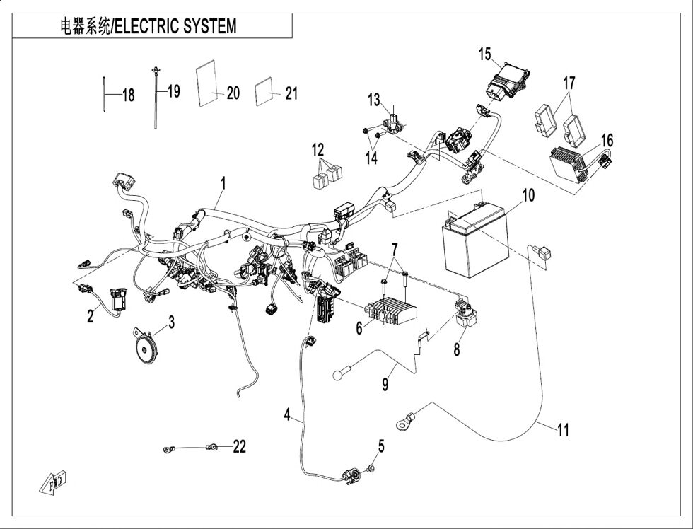 SYSTEME ELECTRIQUE POUR CF 700 MT 2024
