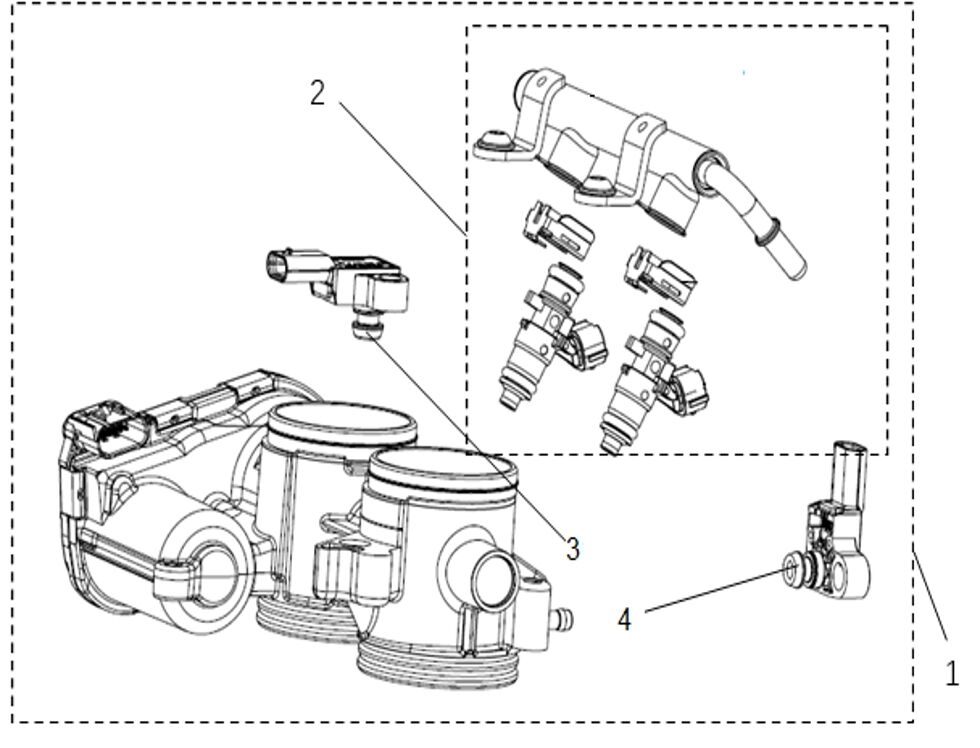 PAPILLON DES GAZ ET INJECTEUR POUR CF 700 MT 2024