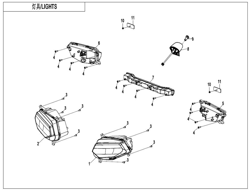 FEUX POUR CFORCE 520 T3 LONG EPS EXPERT 2024