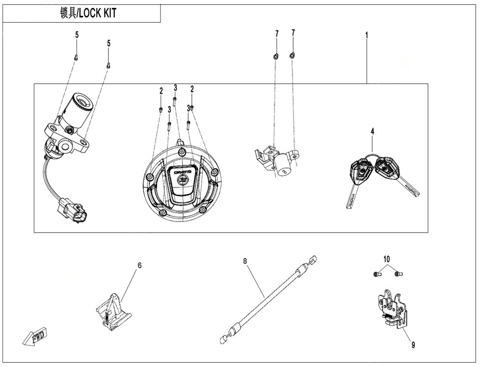 KIT DE VERROUILLAGE POUR CF 450 MT 2024