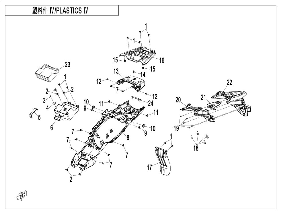 PLASTIQUES 4 POUR CF 450 MT 2024