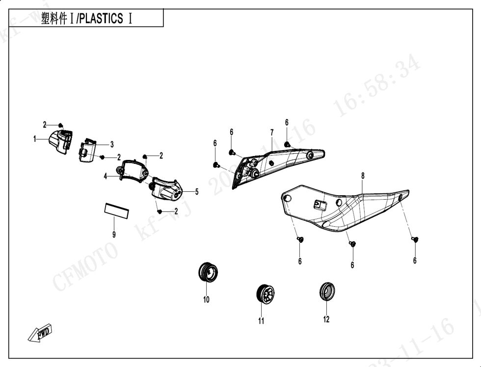 PLASTIQUES POUR CF 450 CLC 2024