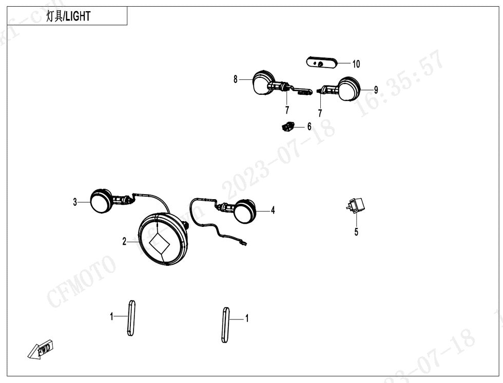 FEUX POUR CF 450 CLC 2024
