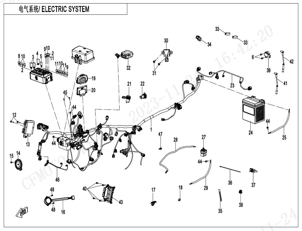 SYSTEME ELECTRIQUE POUR CFORCE 850 T3 2024