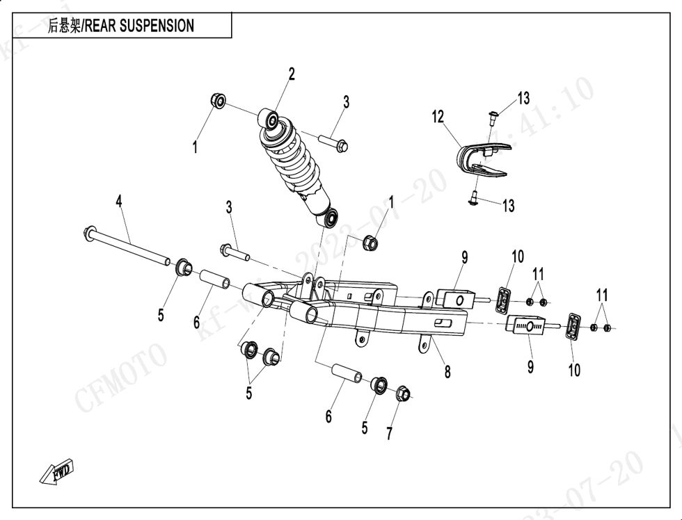SUSPENSION ARRIERE POUR CX 5E 2024