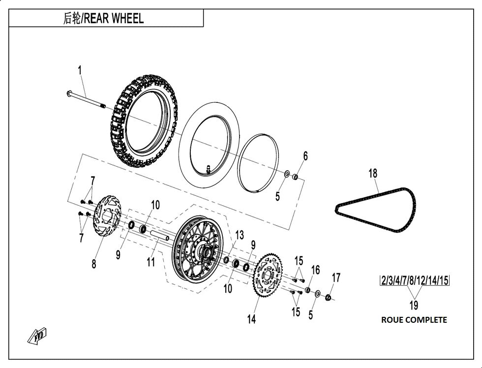 ROUE ARRIERE POUR CX 5E 2024