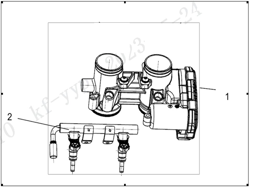 PAPILLON DES GAZ ET INJECTEUR POUR CF 700CL X HERITAGE 2024