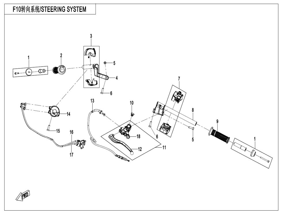 SYSTEME DE DIRECTION POUR CF 450 SR TC 2025