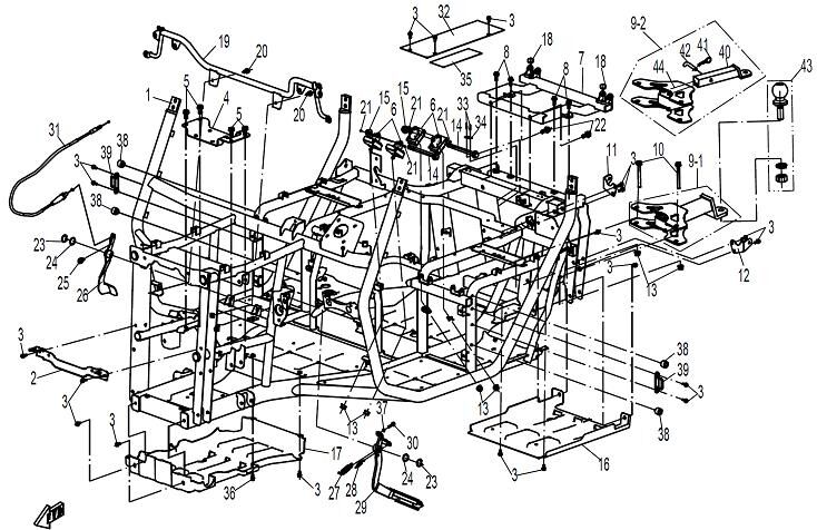 CHASSIS F23 POUR RANCHER 500 2011
