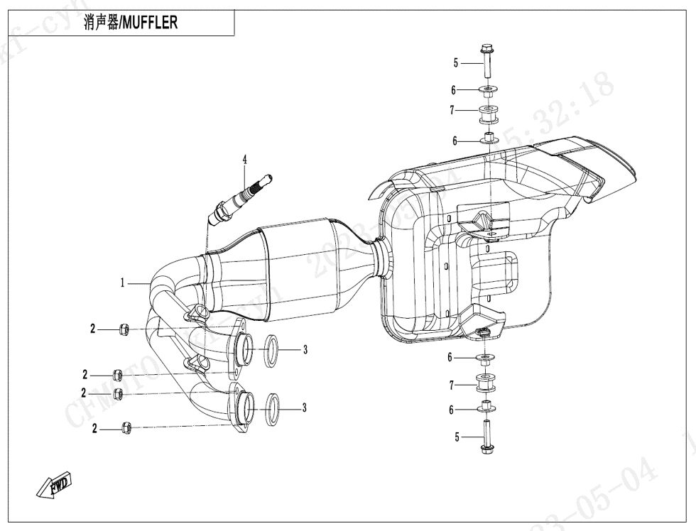 SILENCIEUX POUR CF 450 SR S 2024