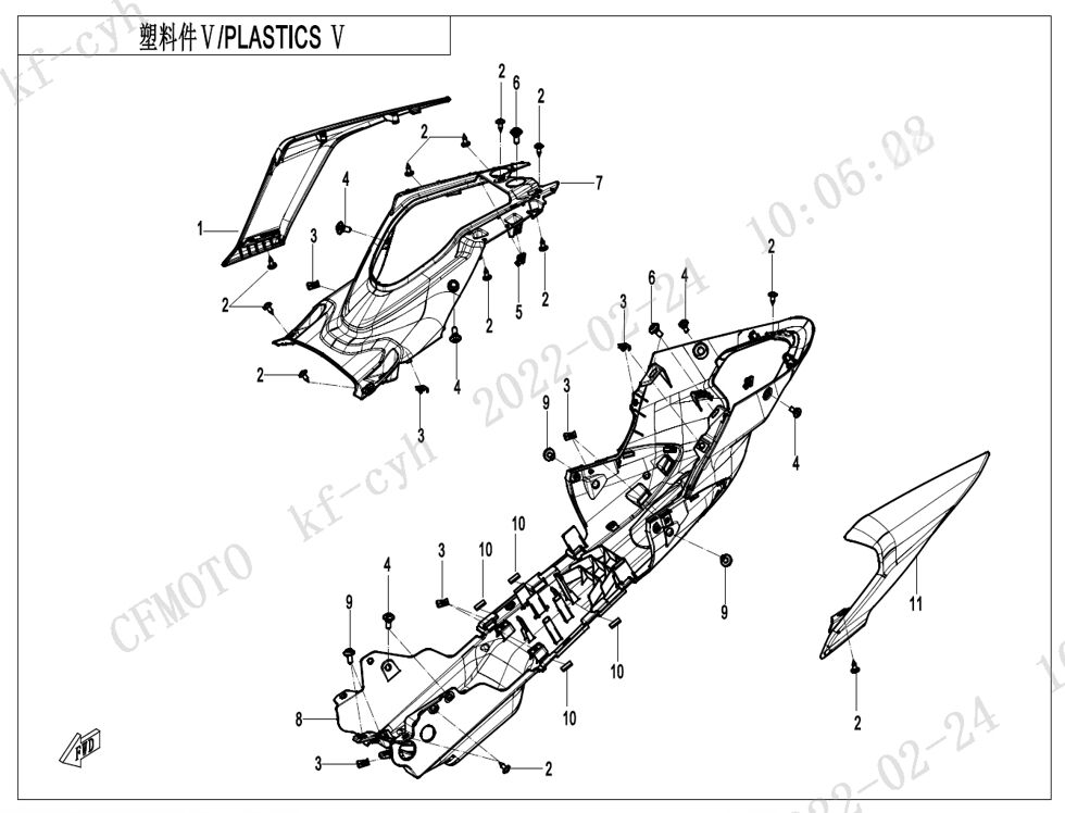 PLASTICS 5 POUR CF 450 SR S 2024