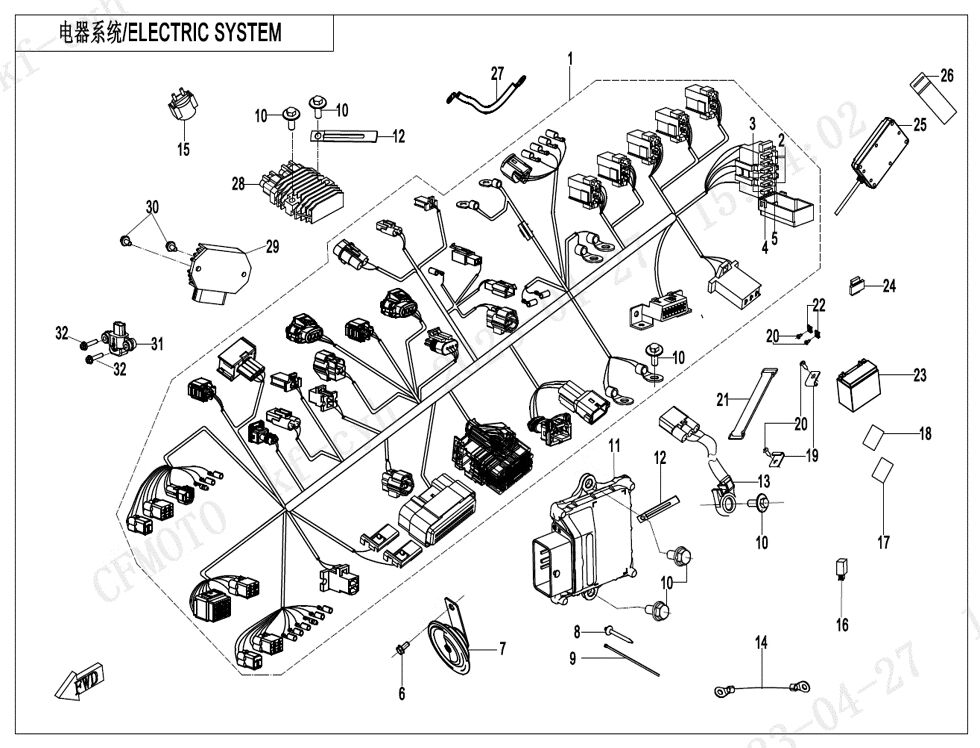 SYSTEME ELECTRIQUE POUR CF 450 SR S 2024