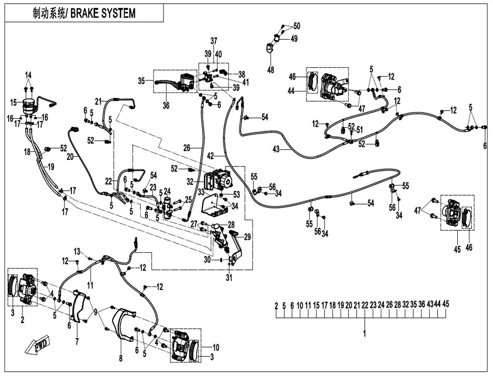 SYSTEME DE FREINAGE ABS POUR CFORCE 520 T3 LONG BASIC 2025